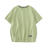 WAVLATII 2022 New Women 100% Cotton T shirts Female Green Fashion Oversized Streetwear Short Sleeve Tees Tops for Summer WT2201