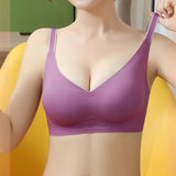 plus size women's underwear seamless sexy no steel ring  bra push-ups comfortable close-fitting shockproof