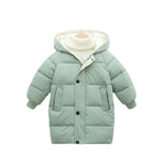 2-12Y Kids Down Long Outerwear Winter Clothes Teen Boys Girls Cotton-Padded Parka Coats Big Children Thicken Warm Cotton Jackets