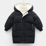 Kids Coats Baby Boys Jackets Fashion Warm Girls Hooded Snowsuit For 3-10Y Teen Children Thick Long Outerwear Kids Winter Clothes