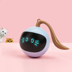 Automatic Pet Smart Interactive Cat Toy Colorful LED Self Rotating Ball Toys USB Rechargeable Kitten Electronic Cat Ball Toys