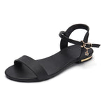 MORAZORA Plus size 34-46 New genuine leather sandals women shoes fashion flat sandals cow leather summer rhinestone ladies shoes