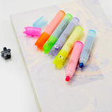 6PCS/Set Rabbit Mini Fluorescent Highlighter Pen Kawaii Chalk Marker Pens  Stationery Material Escolar Papelaria  School Supplie