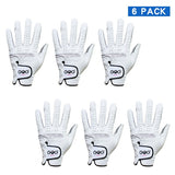 6 PCS Golf Gloves Men&#39;s Golf Glove Soft Breathable Pure Sheepskin Genuine Leather Slip-Resistant Design Drop Ship