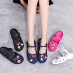 New Arrival Women&#39;s Flats Sandals Karin Mary Jane Summer Cheap Mule Clogs Ladies Girls Garden Shoes Nursing Work Slippers Black