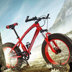 Wolf's Fang Bicycle 2.0*4.0 "Wide Tire Fat Snow Mountain Bike Women Children 21 Speed Damping Front Fork Full Vehicle Gift Men