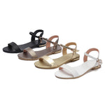 MORAZORA Plus size 34-46 New genuine leather sandals women shoes fashion flat sandals cow leather summer rhinestone ladies shoes