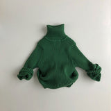 MILANCEL 2022 Kids Sweaters Solid Girls Sweater Brief Boys Pullover Turtleneck Boys Knitwear