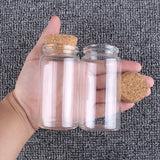 2pcs/lot 50ml 60ml 80ml 100ml 120ml 150ml Glass Bottles with Cork Candy Spice Jars for Art Crafts Wedding Favors 6 Sizes U-pick