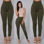 Fashion Multi Women Basic Plus Size S-3XL Pencil Stretch Casual Look Denim Skinny Jeans Pants High Waist Trousers