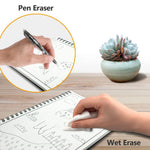 A5 B5 Smart Erasable Notebook Paper Erase Notepad Note Pad Lined With Pen Pocketbook Diary Journal Office School Drawing Gift