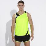 Men Running Sets Quick Dry Sprint Sports Jogging Uniform Vest Shorts Thin Marathon Outdoor Suits Track And Field Sets