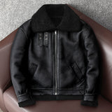 2023 New Thick Sheep Wool Original Ecological Fur One Leather Fur Jacket Male  Warm Genuine Sheepskin Coats Flight Jackets