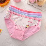 4 Pieces/Lot 2-10Y Children Underwear Cotton Girls Panties Cute Cat Pattern Kids Boxer Briefs Child Soft girl Pants