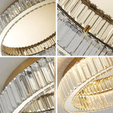 Modern Simple Crystal Circle Lamp Ceiling Chandelier Living Room Bedroom Study Decorative Led Indoor Lighting