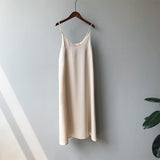 Spring summer 2023 Woman Tank Dress Casual Satin Sexy Camisole Elastic Female Home Beach Dresses v-neck camis sexy dress