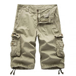 Casual Shorts Men Summer Military Mens Cargo Shorts Fanshion Multi Pocket Cargo Shorts Men Cotton Solid Knee Length Straight