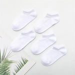 5 Pairs/lot 1 to 12 Years Summer Solid White Cotton Socks For Children Socks Spring No-show Low Cut Socks Boys Girls Boat Socks