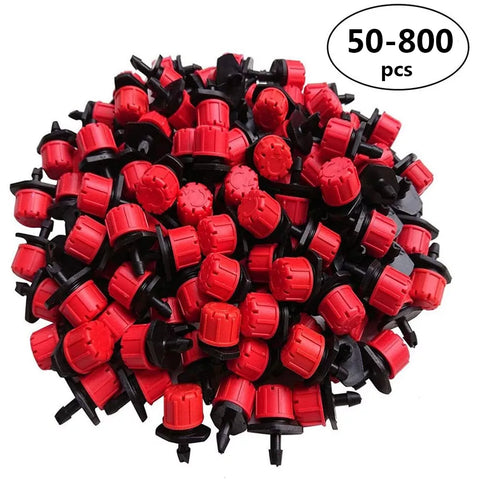 50-500pcs Adjustable Irrigation Drippers Sprinklers 1/4''  Emitter Dripper Micro Drip Irrigation Sprinklers for Watering System