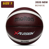 Original Molten NEW B7G3160 Indoor Outdoor Men&#39;s Basketball Ball PU Materia  Size5, 6,7 Basketball Free With Net Bag+ Needle