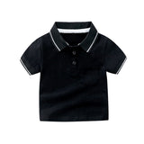 Elegant Summer Children Polo Shirt High Quality Boys Tshirts Cotton Fabric Tops Tees Kids Clothes