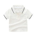 Elegant Summer Children Polo Shirt High Quality Boys Tshirts Cotton Fabric Tops Tees Kids Clothes
