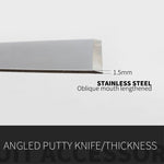 High Quality 1Pcs Stainless Steel Oblique Blade Scraper 250mm Length Putty Knife with Plastic Handle