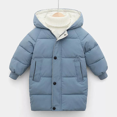 Kids Coats Baby Boys Jackets Fashion Warm Girls Hooded Snowsuit For 3-10Y Teen Children Thick Long Outerwear Kids Winter Clothes
