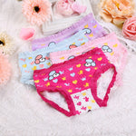 4 Pieces/Lot 2-10Y Children Underwear Cotton Girls Panties Cute Cat Pattern Kids Boxer Briefs Child Soft girl Pants