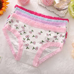 4 Pieces/Lot 2-10Y Children Underwear Cotton Girls Panties Cute Cat Pattern Kids Boxer Briefs Child Soft girl Pants