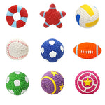 Squeaky Dog Toys Natural Latex Rubber Balls Soft Bouncy Durable for Small Medium Large Dogs Interactive Chew Fetch Play Dog Toy