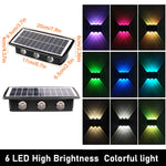 Solar Wall LED Light Outdoor Garden Decoration Wall Lamp High Brightness Up And Down Luminous Lighting Outdoor Solar LED Lamp