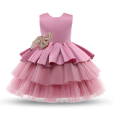 Toddler Baby Girl Dress  Big Bow Baptism Dress for Girls First Year Birthday Party Wedding Dress Baby Clothes Tutu Fluffy Gown