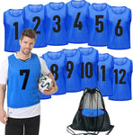 12 Pack Team Pinnies Scrimmage Vests Practice Jersey for Men Pennies for Sports Soccer Jerseys for Adult Youth