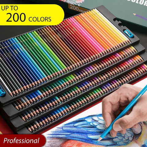 48/72/120/150/200 Colors Professional Colored Pencils Lead Watercolor Drawing Set for Art School Supplies