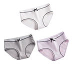 3pc/lot Girls Cotton Underwear Cute Knot Soft Breathable Briefs Young Girl Panties Solid Girl Briefs Children Clothes