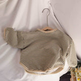 Boys Striped Sweashirt 2022 Spring Autumn New Children&#39;s Clothing Korean Baby Kids Cotton Casual Thin Long-Sleeved Sweater WTC52