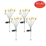 8Pack Solar Firefly Lights 10LED Solar Garden Lights Outdoor Waterproof Swaying Light for Yard Patio Pathway Decoration