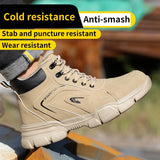 Winter Work Safety Shoes Men Warm Safety Boots Anti-smash Anti-stab Work Shoes Sneakers Steel Toe Shoes Male Work Boot