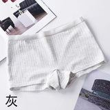 2pcs Womens Boxer Underwear Packs Soft Ribbed Cotton Boyshorts Female Safety Short Panties Plus Size M/L/XL