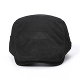 TOHUIYAN Summer Mens Hats Breathable Mesh Newsboy Caps Outdoor Baker Boy Boinas Cabbie Hat Fashion Driving Flat Cap For Women