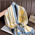 Spring Scarf Women's Luxury Design Scarf Silk Smooth Scarf Soft Muslim Headband Shawl Beach 85x180cm