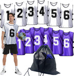 12 Pack Team Pinnies Scrimmage Vests Practice Jersey for Men Pennies for Sports Soccer Jerseys for Adult Youth