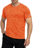 TACVASEN Quick Dry Summer T-shirts W/ Reflective Stripe Men Running Fitness Tops Gym Training Shirt Breathable Casual Sportswear