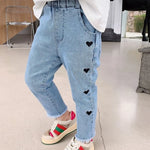 IENENS Kids Baby Girls Casual Clothes Jeans Trousers Toddler Infant Denim Clothing Pants Children Bottoms 1 2 3 4 5 6 7 Years