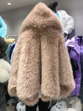 Winter Jackets for Women 2023 Imitation Fox Fur Fur Coat Women Korean Version New Outerwears Faux Fur Coat Hooded Fur Jacket