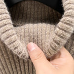 Men's Thickened Turtleneck Long Sleeve Pullover, Slim Fit Turtleneck Business Casual Fashion Sweater Knitwear Chenille