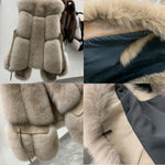 Autumn Winter Warm 100% Genuine Real Fox Fur Vest Woman Natural Fox Fur Sleeveless Jacket Lady Quality Warm Real Fox Fur Gilet