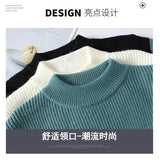 Men's Casual Versatile Knitted Top2024Autumn/Winter New Style Half Polo/Turtle Neck Sweater Quick Selling Through Outer Trade