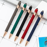 2 Piece Stationery Press Touch Screen Ballpoint Pen Cute Metal Pens